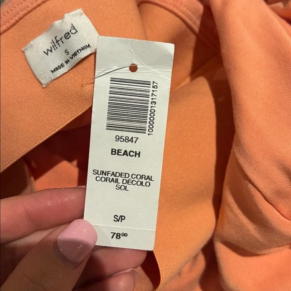 Wilfred Coral High Waist Midi Skirt size Small - Picture 4 of 5